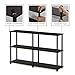 Furinno TURN-N-TUBE Storage Shelves, 3-Tier 47.4 Wide Book Shelf, Corner Shelf, Toolless Open Shelves, for Organization and Storage, Living Room, Garage, Home Office, Espresso
