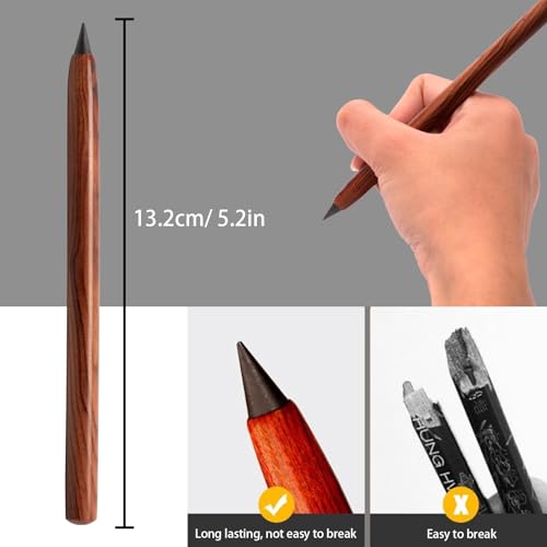 VANANA 5 lápis de madeira sem tinta, lápis infinito, lápis mágico reutilizável eterno eterno para es