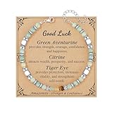 JoycuFF Good Luck Gifts, Good Luck Charms Bracelet, Chistmas Valentines Day Birthday Gifts Amazonite Moonstone Bracelets for Women