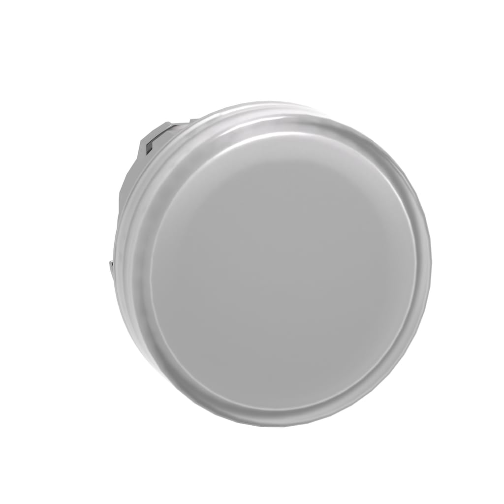 Schneider Electric Pilot light head, Harmony XB4, metal, white, 22 mm, plain lens for BA9s bulb