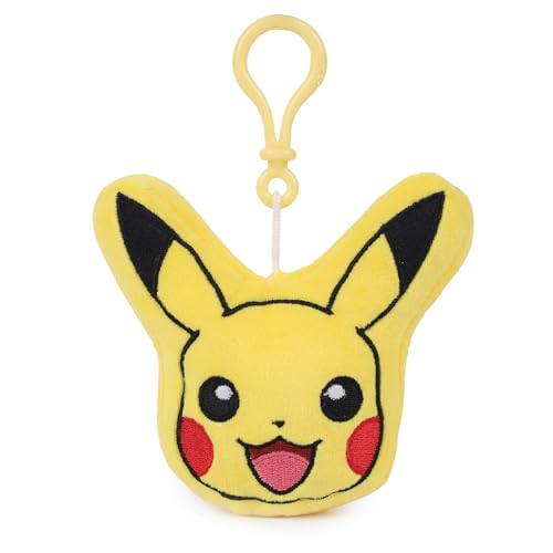 Image of Mirada Pokemon Pikachu Bagclip Soft Plush Toy - 12cm | Official Licensed Stuffed Keychain for Kids & Fans | Cute & Lightweight | Ideal Gift for Birthday /Christmas /Diwali