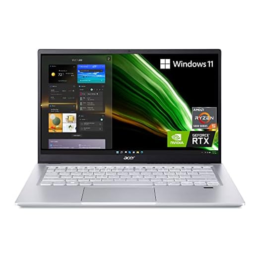 Acer Swift X SFX14-41G-R7YT Creator Laptop | 14" Full HD 100% sRGB | AMD Ryzen 5 5600U | NVIDIA RTX 3050 Laptop GPU | 8GB LPDDR4X | 512GB NVMe SSD | Wi-Fi 6 | Backlit Keyboard | Windows 11 Home
