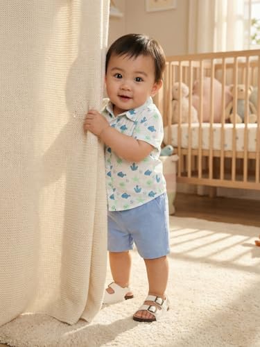 Image of Nautinati Boys Printed Shirt & Short Clothing Set Combo | Age 0-3 Years