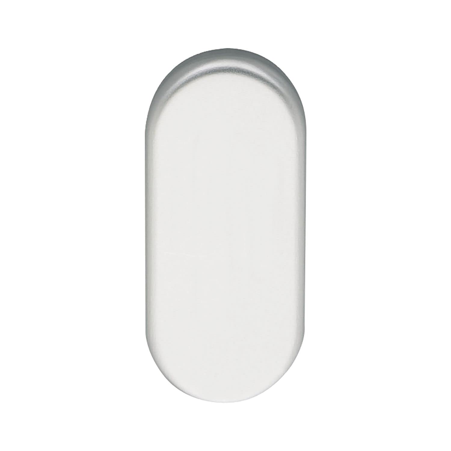 Eco BL - Roseta ciega (cubierta ciega, 70 x 33 x 7 mm, atornillada oculta, aluminio anodizado), color plateado