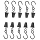 40 Stück Vorhanghaken mit Clip,Edelstahl Haken mit Clip für Gardinen,Gartenschnur-Lichtaufhänger oder Party Lights-Clips, Foto-Clips（Schwarz）