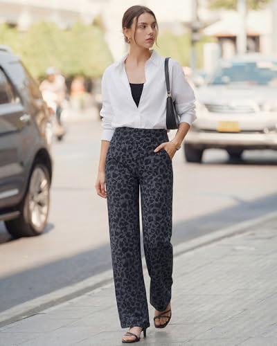 Image of G4Free EverGoing Yoga Pants Women Wide Leg Pants with Pockets High Waist Stretch Dress Casual Sweatpants Petite /Regular /Tall