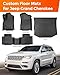 Floor Mats for Jeep Grand Cherokee: 2011-2021 (Not for L) Cargo Trunk Liner, Car Accessories All Weather Rubber Custom Fit for Grand Cherokee 2021 2020 2019 2018 2017 2016-2011 SUV 5-Seat Models Black
