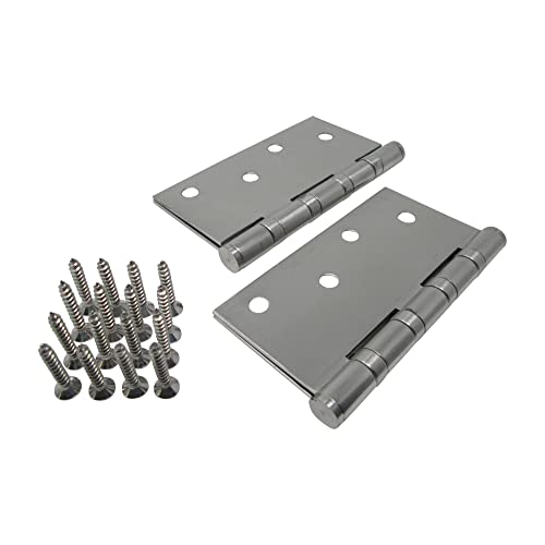 2 Stück SO-TOOLS® Schwerlast Aufschraubbänder/Tragkraft 50 kg/Materialstärke 2,5 mm / 100 x 100 mm/Aufschraub-Scharnier aus Edelstahl/Türscharnier Türbänder mit wartungsfreien Gleitlagern