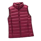 Material: gefüllt mit sorgfältig ausgewählten weißen Entendaunen, bietet es hohe Loft und hervorragende Wärmeeinschließungseigenschaften, während die Weste unglaublich leicht und mühelos zu tragen ist. Der winddichte Stoff ist weich und glatt auf der Haut, bietet ganztägigen Komfort und Wärme
