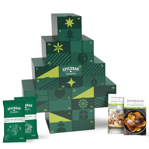 Spicebar Bio Adventskalender | 24 BIO-Gewürze | Kochfreude für Männer und Frauen | ideal als Geschenk