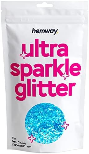 Hemway Premium Ultra Sparkle Glitter Multi Purpose Metallic Flake for Arts Crafts Nails Cosmetics Resin Festival Face Hair - Mother of Pearl Iridescent - Ultrafine (1/128" 0.008" 0.2mm) 100g / 3.5oz