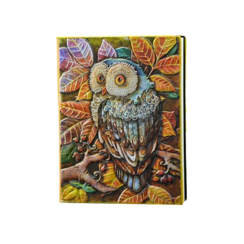 Carnet A5 lignes horizontales et motif hibou aux finitions soignées pour l'écriture