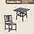 AMERLIFE 5 PCS Outdoor Dining Set with 4 Chairs, 36.8'' HDPE Outdoor Table and Chairs, Patio Dining Table Set with Umbrella Hole for Garden, Backyard and Poolside, Black