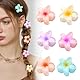 Feliciay 6 Stück Blumen Haarklammer, Niedliche Acryl Haarklammern für Frauen Haar, Hawaii Rutschfeste Haar Jaw Clips Haarstyling Zubehör, Rutschfeste Haarspange zum Fixieren von Haaren,4cm