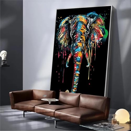 Peintures abstraites colorées YAJNILUCK 30x50 cm avec cadre pour enfant
