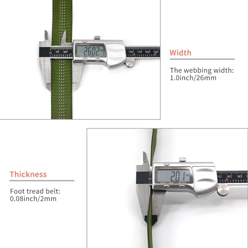 Image of NewDoar CE UIAA Certified 1 Inch Nylon Webbing Strap /Tubular Climbing Webbing - Heavy Duty Strap for Rescue, Climbing, Harnesses, Rock Work, & Firefighting