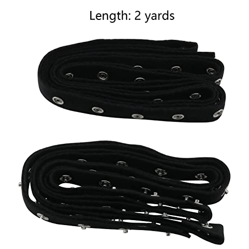 Snap Button Tape Trim Zczqc 2 Yards 20X5Mm/0.790.98Inch Black Sewing Snap Fastener Tape Ribbon Male And Female Set #TOP4
