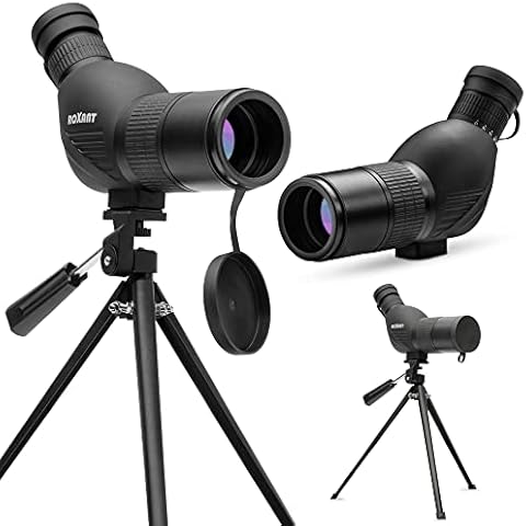 Authentic ROXANT Blackbird High Definition Spotting Scope With ZOOM - Fully Multi Coated Optical Glass Lens + BAK4 Prism. Includes Tripod + Case + Lifetime Support Cover