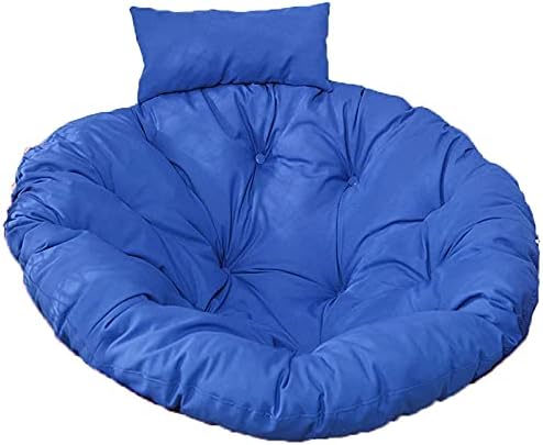 QIQIQ Hanging Chair Seat Cushion for Garden Furniture Head Pillow Zipper Soft Thicken Comfy Round Patio Swing Replacement Cush(41 Inch)