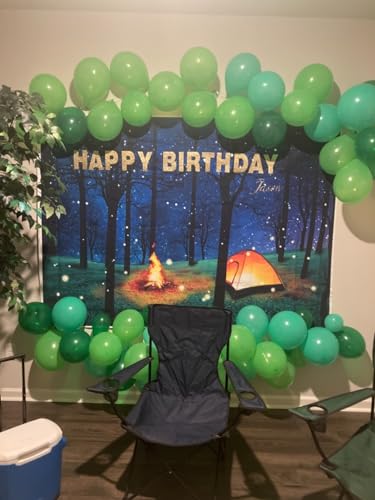 CYLYH 7X5FT Forest Scene Camping Camp Decorations Backdrop Supplies Camping Photography Background Party Decoration for Camping Theme Party Birthday Party Baby Shower Background D440