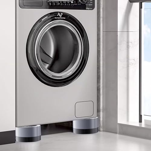 4 Stück Waschmaschine Schwingungsdämpfer für Waschmaschine, Antivibrationsmatte Universal, Rutschfeste Unterlage für Waschmaschine, Trockner, Kühlschrank und Tisch 3.8cm