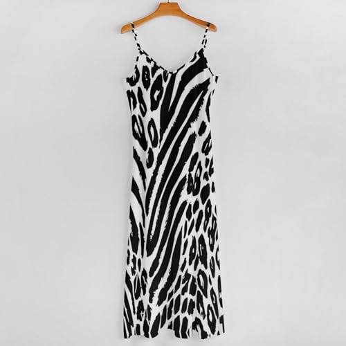 Robe de plage longue en patchwork léopard idéale pour vos soirées d'été - 4