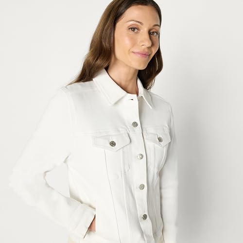 Image of Amazon Essentials Women's Regular-Fit Denim Trucker Jacket