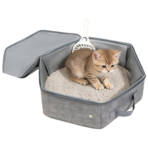 Bandeja de viaje para gatos impermeable con base resistente de 17" 7