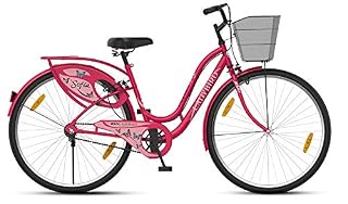 BSA Ladybird Sofia Pearl Road Front Bicycle For Women (Pink, 19inches Carbon Steel Frame , Wheel- 26T)