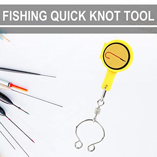 Agulhas de pesca para pesca com nó rápido para cortador de unhas, dispositivo de pesca (amarelo)