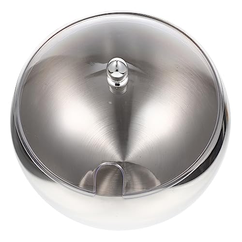 Cabilock Multipurpose Stainless Steel Buffet Snack Bowl with Lid Stylish Oblique Mouth Design for Fruits Sauces and Condiments and Dishwasher Safe for Home Catering Use