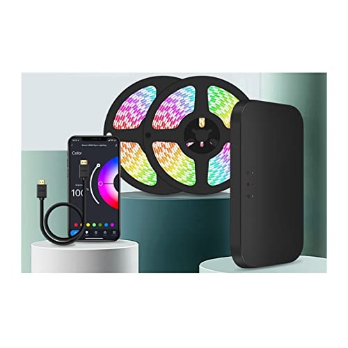 MOOMOO Like A Breeze Ambiental Inteligente PC de TV Retroiluminación WiFi RGB LED Luces de Tira Dream Color Lights HDMI Kit de iluminación de Pantalla de sincronización for televisión Caja Xbox ps4