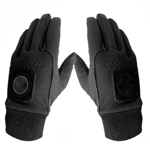WANGSHAOWEI Guante Golf 1 par de Invierno frío Clima frío Guantes de Golf Hombres con Marcador de Bola Agarre a Prueba de Viento a Prueba de Viento Mitones de Golf Guantes Golf(L)