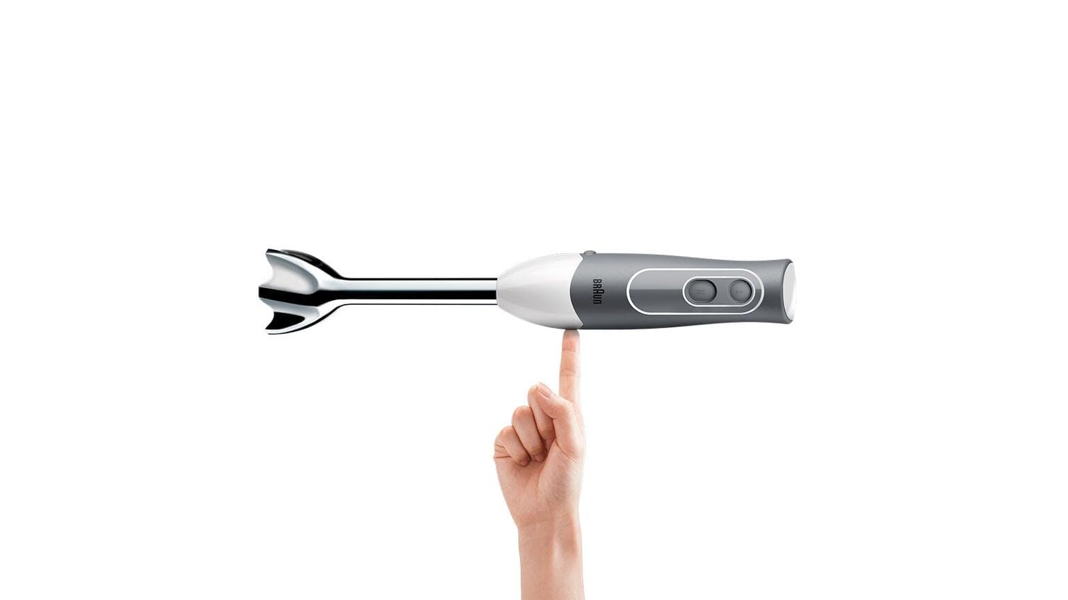 Braun MQ525OMELETTE Mixeur Plongeant Acier Inoxydable Gris/Blanc 21 x 18 x 15 cm