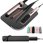 Quccefods Heat Resistant Mat Large Silicone Hot Hair Tools Holder for Curling Irons Flat Iron Hair Straightener Mat Portable Vanity Pad Accessories/Organizer
