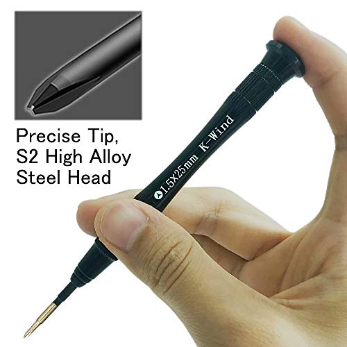 Triwing Screwdriver Y00 1.5mm Compatible with Nintendo Switch Joy-Con, Small Tri-wing 00 Y Shape, Tri Point Screwdriver Y1.5, S2 High Alloy Steel Head, Magnetic Y Tip, 360° Rotary Cap, Anti Slip Grip