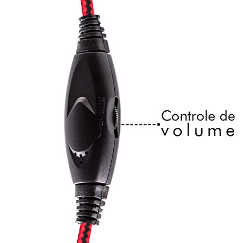 Headphone Gamer Bass Alpha 1804 Com Fio Corda Microfone (AZUL)