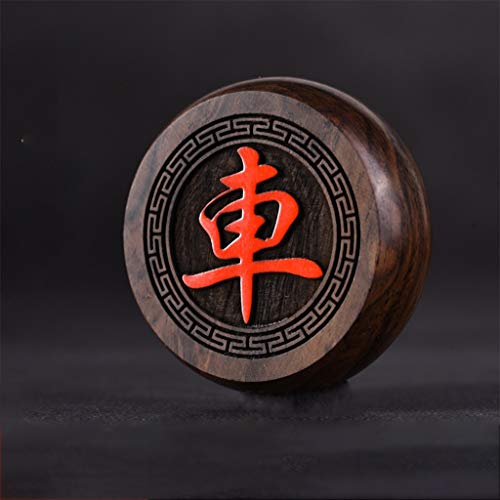 Tyoo Xiangqi Chinese Chess With Folding Board And Leather Box, Classic Educational Strategy Board Games For 2 Players (Size : 6Cm/2.4") #TOP1