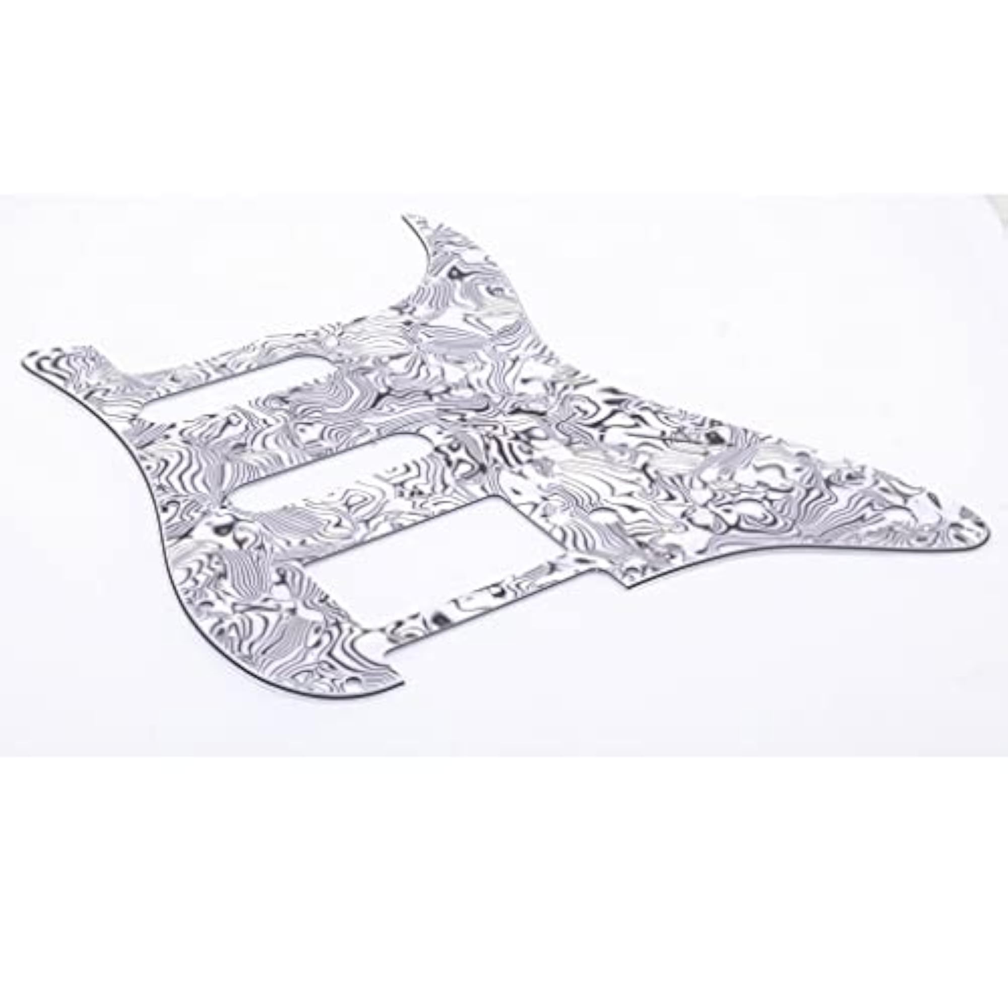 SSH Guitar Pickguard Scratch Plate for ST SQ Guitar, Black White