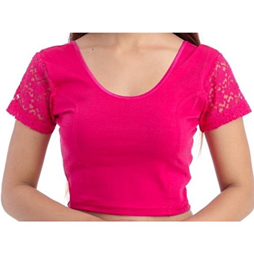 Image of Fressia Fabrics Women's Stretchable Readymade Saree Blouse Crop Top Choli