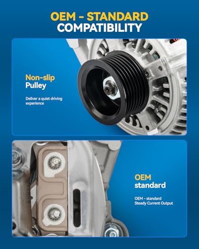 Image of PHILTOP New 13742N Alternator Compatible for 1997-1999 Dodge Ram 1500 | 136A Alternator for 1997-1999 1500, 1997-1998 Dakota, 2500, Grand Cherokee, Ram 3500, B1500, B2500, B3500, Durango