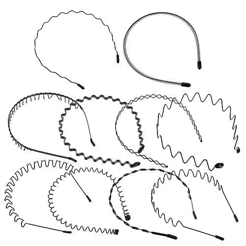 10pcs Unisex Sports Headband Men's Hairband Ponytail Holders for Face Washing