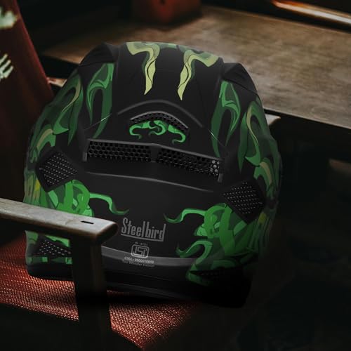 Image of Steelbird SBH-25 Rudra Agni ISI Certified Full Face Graphic Helmet for Men