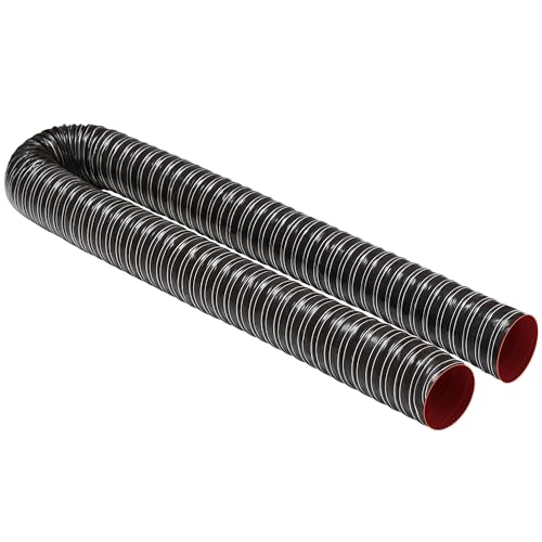 2 12 in Intake Hose Automotive Air Duct Hose Length 1 Meter 3.3 Feet Double-layer Silicone Flexible Brake Cooling Ducting Induction vacuum hose for Air System Black product thumbnail 10