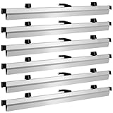 LINSIRON Blueprint Hanging Clamps (6p 24inch) Holder Aluminum Print Rack Adjustable with Black Wing Knob Nuts Drafting Supplies Blueprint Poster Chart Include Transparent Label Clip Storage Organizer