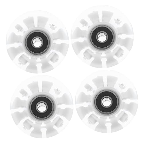 Toddmomy 4pcs Luminous Roller Skating Wheels Ice Skates Wheel Pu Skating Accessories Outdoor