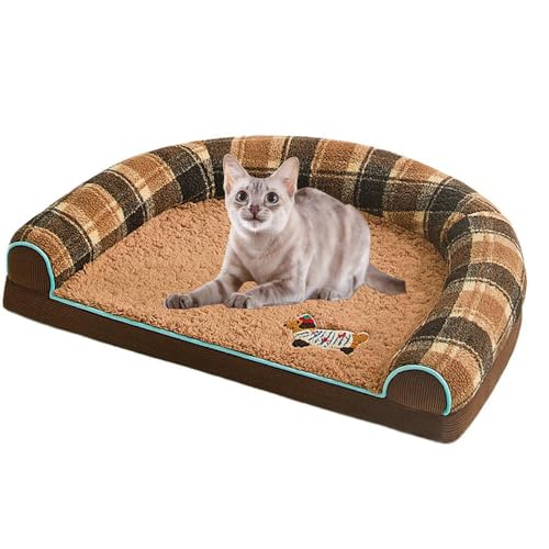 Lifetipsトンキニーズ Tonkinese U型 ペットベッド 犬 猫 クッション ソファ 丸洗い可 滑り止め 保温 四季対応 小型犬 中型犬 大型犬 多頭飼い 快適 枕付き 軽量 カバー取り外し インテリアに馴染む 圧縮梱包 極厚 やわらか 防汚