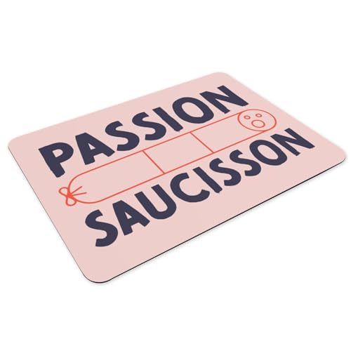 Apéro Passion Saucisson : 4 sets de table antidérapants roses pour vos soirées - 3