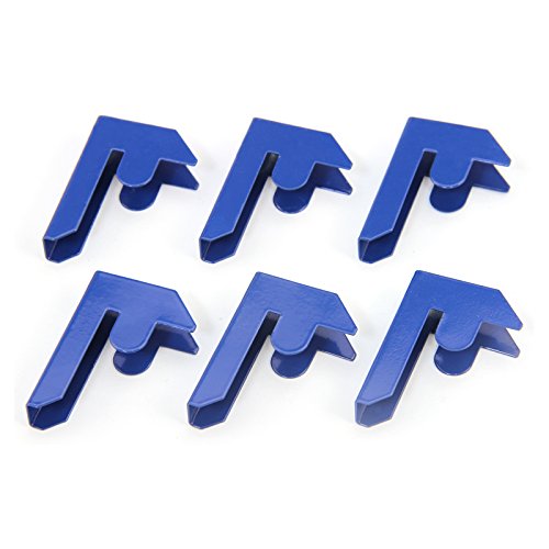 Monster Racking - Paquet de 6 Clips connecteurs pour étagères, râteliers et baies de garage T-Rax, bleu Cover