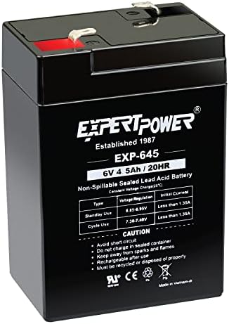 ExpertPower 6 Volt 4.5 Amp Rechargeable Battery (EXP645)